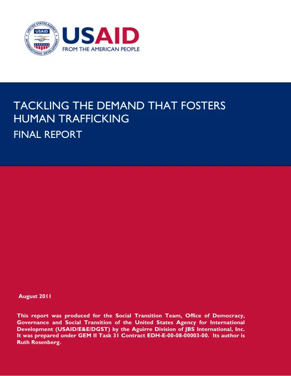 Tackling the Demand that Fosters Human Trafficking: Final Report