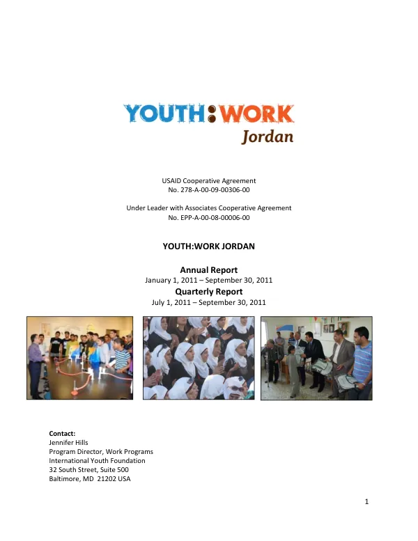 Annual Report: Youth:Work Jordan