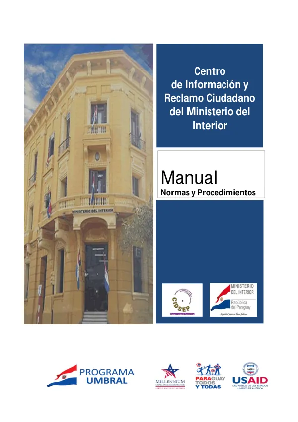Manual de Normas y Procedimientos del Centro de Información y Reclamo Ciudadano del Ministerio del Interior