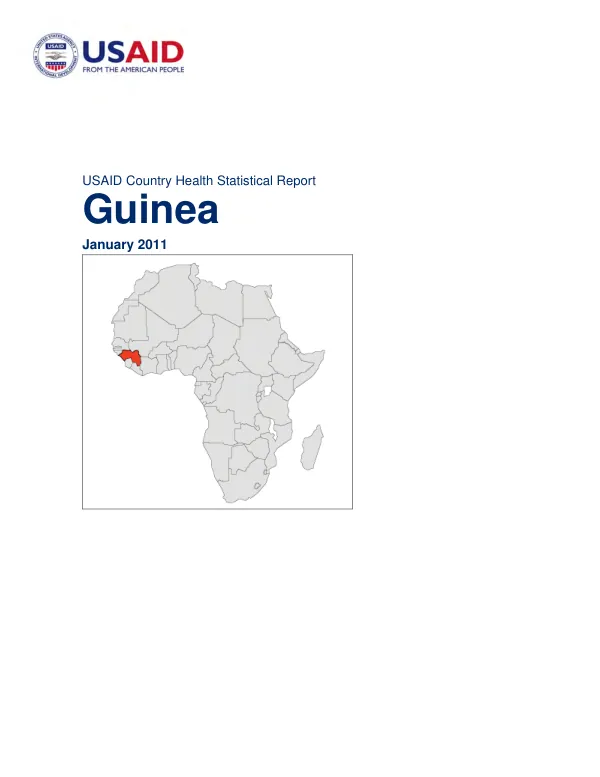 USAID Country Health Statistical Report for Guinea