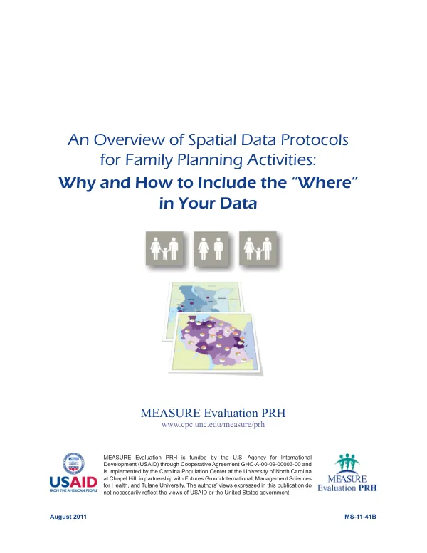 An Overview of Spatial Data Protocols for Family Planning Activities