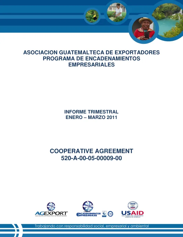 Informe Trimestral Acceso a Mercados Dinámicos para Pymes Rurales