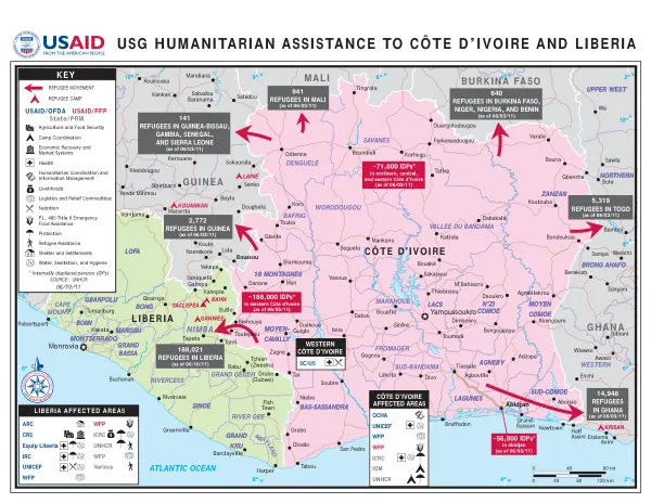 USG HUMANITARIAN ASSISTANCE TO CÔTE D’IVOIRE AND LIBERIA