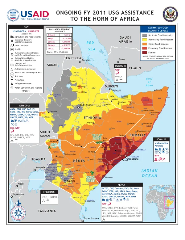 USG Horn of Africa Drought Fact Sheet #4 Map - FY 2012