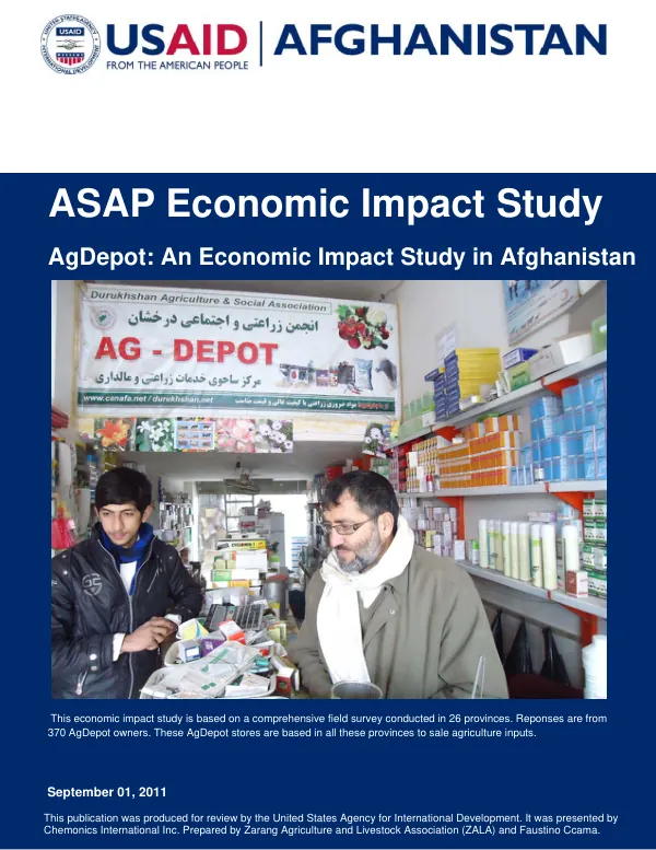 ASAP Economic Impact Study: AgDepot Economic Impact Study in Afghanistan