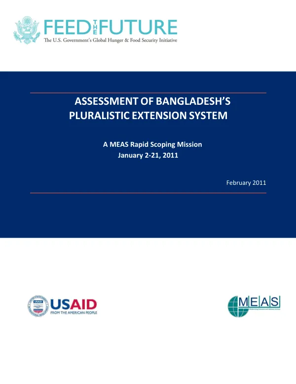 Assessment of Bangladesh’s Pluralistic Extension System