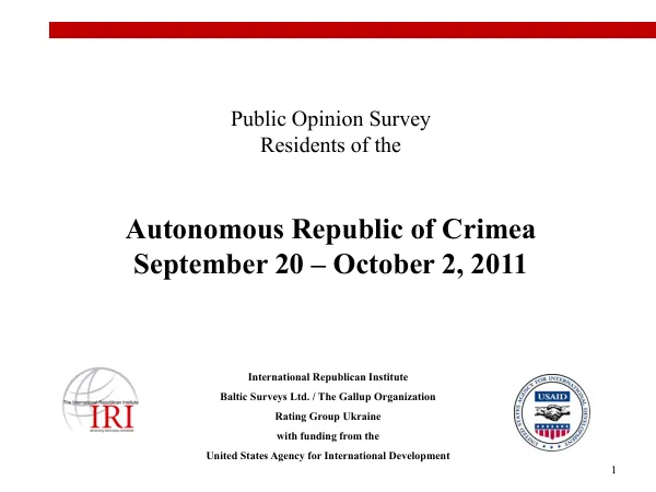 Crimea Residents Survey, September 2011