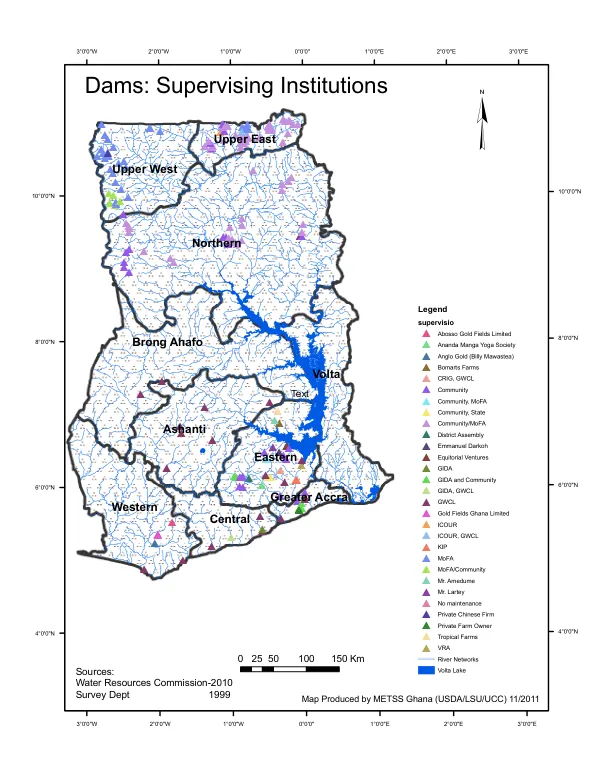 Northern Volta Region Water Resources Map