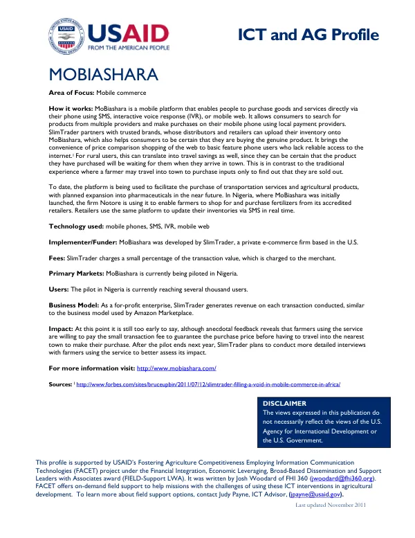MoBiashara profile