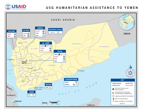 DCHA/OFDA Yemen Complex Program Map