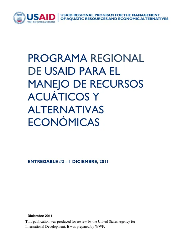 Programa Regional de USAID para el Manejo de Recursos Acuáticos y Alternativas Económicas