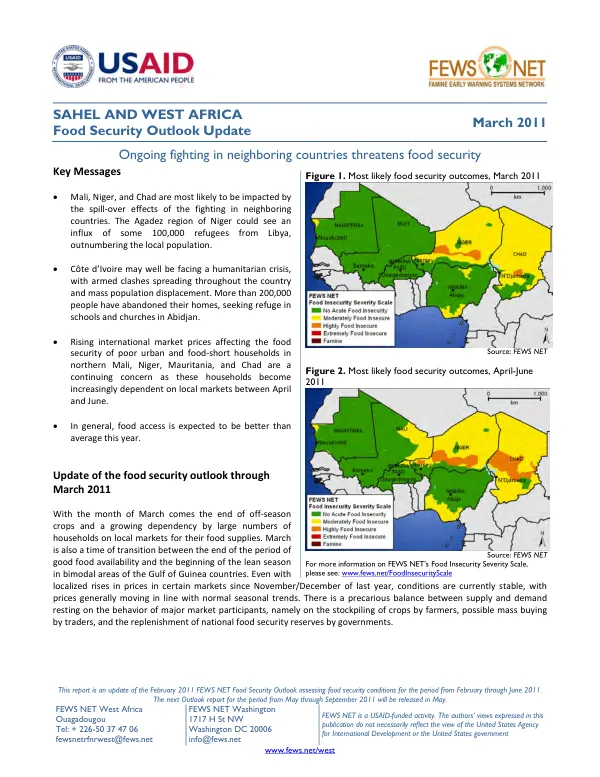 Sahel and West Africa Food Security Outlook Update March 2011