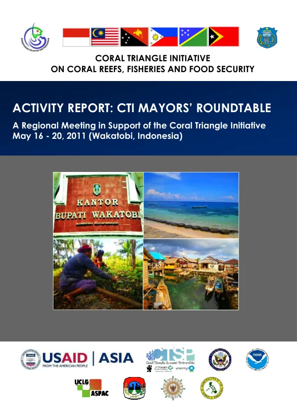 Final Report: CTI Mayors' Roundtable, May 16-19, 2011 Wakatobi, Indonesia