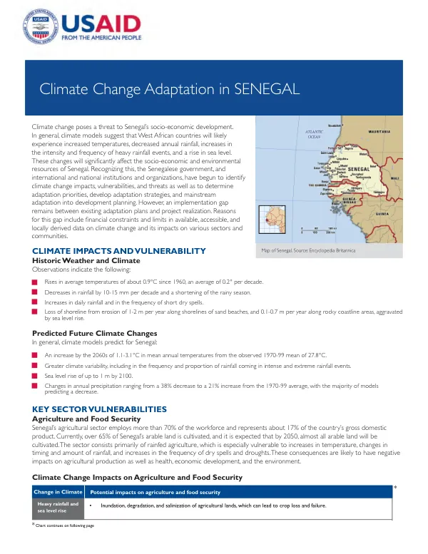 Climate Change Adaptation in SENEGAL