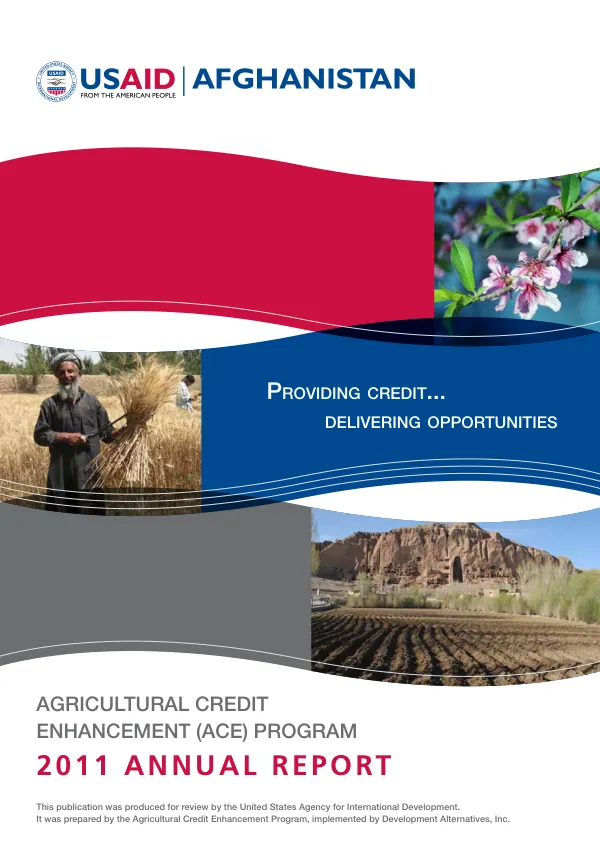 Agricultural Credit Enhancement (ACE) Program 2011 Annual Report