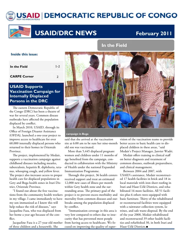 USAID/DRC NEWS February 2011