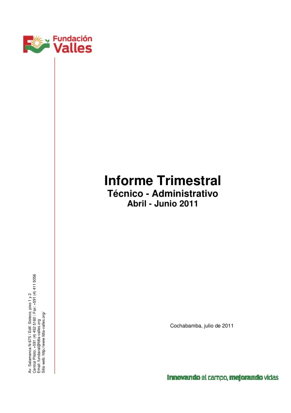 Informe Trimestral abril junio 2011
