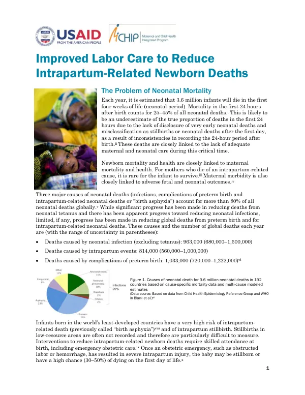 Improved Labor Care to Reduce Intrapartum-Related Newborn Deaths