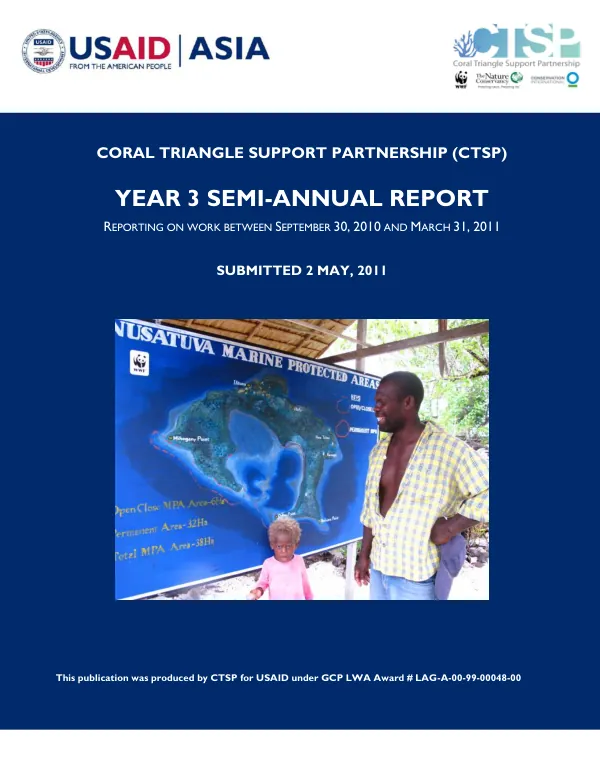 Coral Triangle Support Partnership (CTSP) Year 3 Semi-Annual Report
