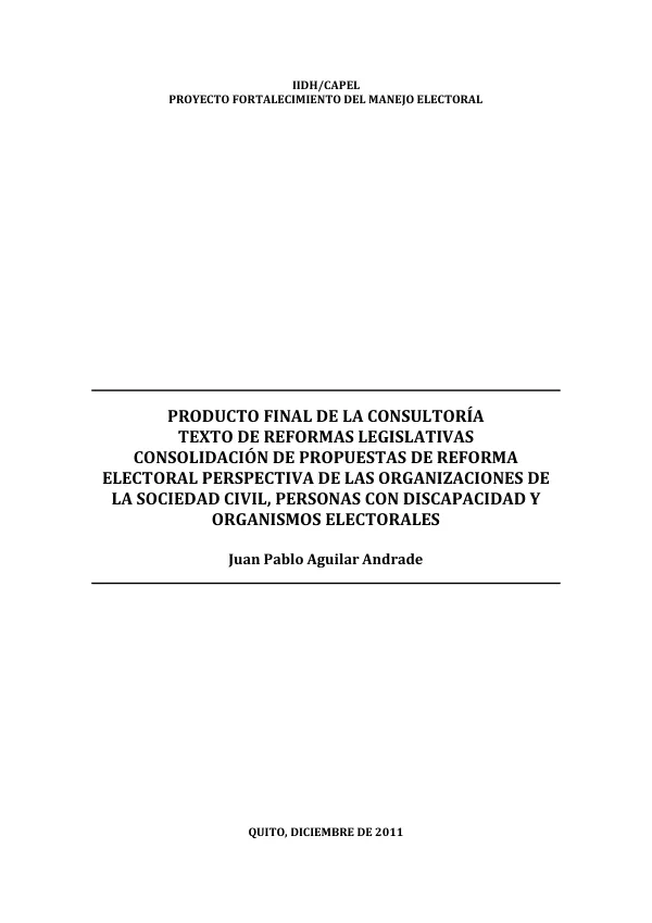 PROYECTO FORTALECIMIENTO DEL MANEJO ELECTORAL