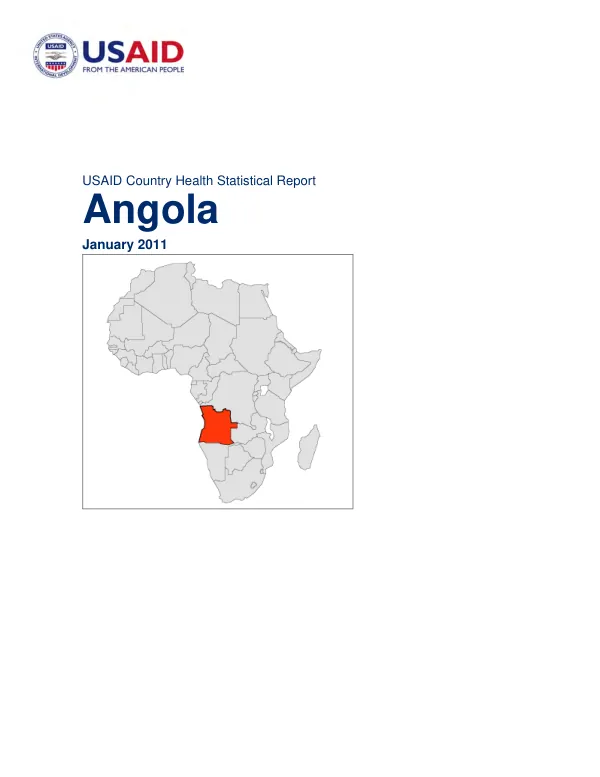 USAID Country Health Statistical Report Angola