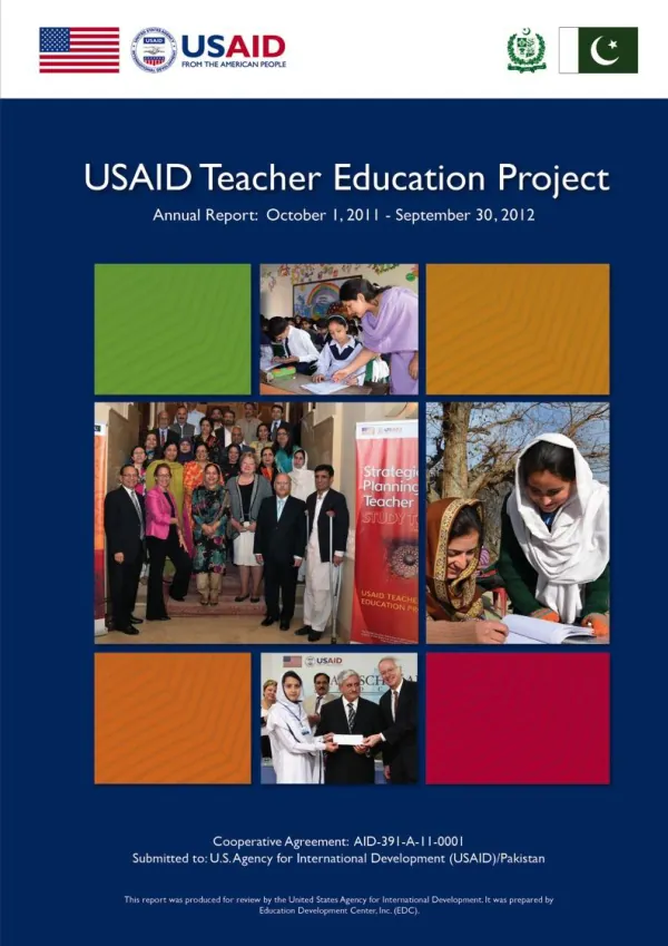 USAID Teacher Education Project Annual Report October 1, 2011- September 30, 2012