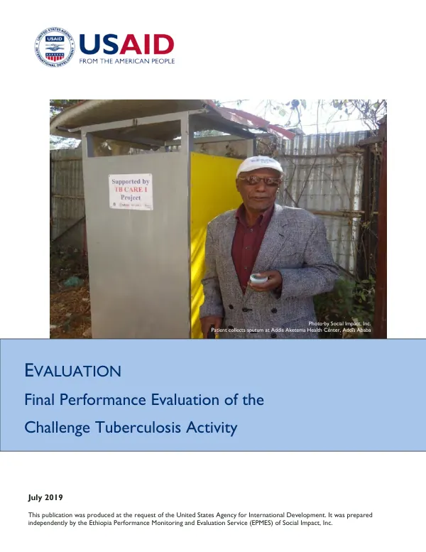Final performance evaluation of the challenge tuberculosis activity : final evaluation report
