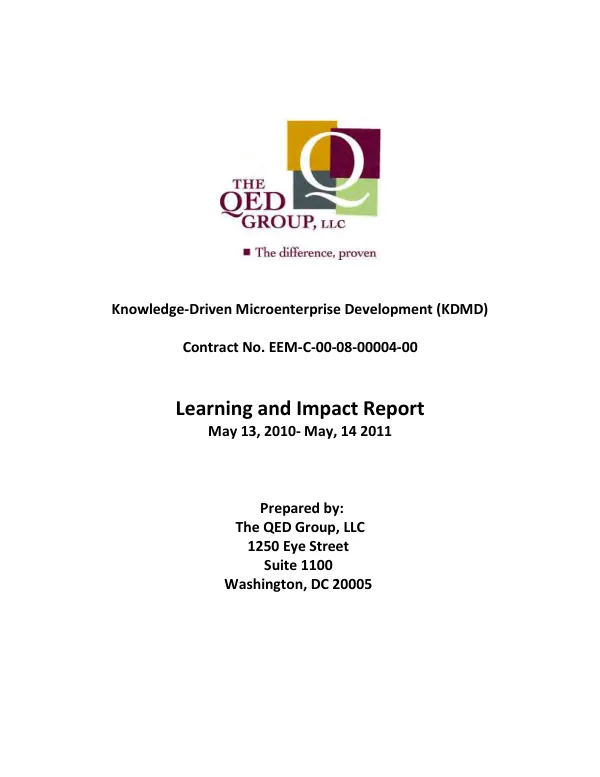 Knowledge-Driven Microenterprise Development (KDMD)