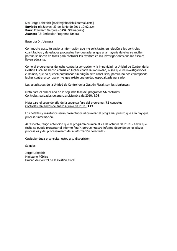 Informe UCGF - Controles cuantitativos - Estados procesales