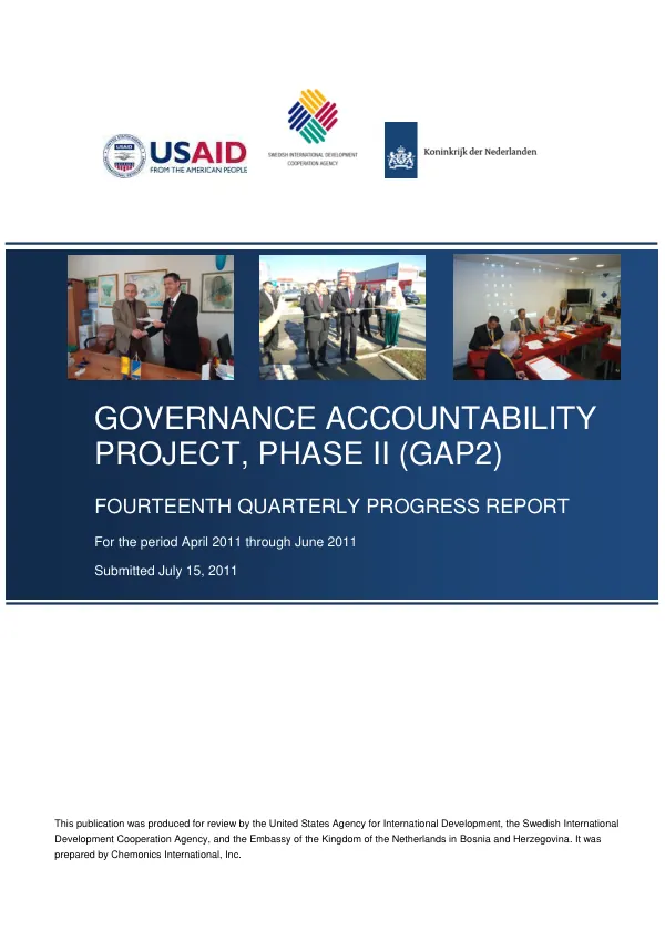 Fourteenth Quarterly Progress Report: Governance Accountability Project, Phase II (GAP2)