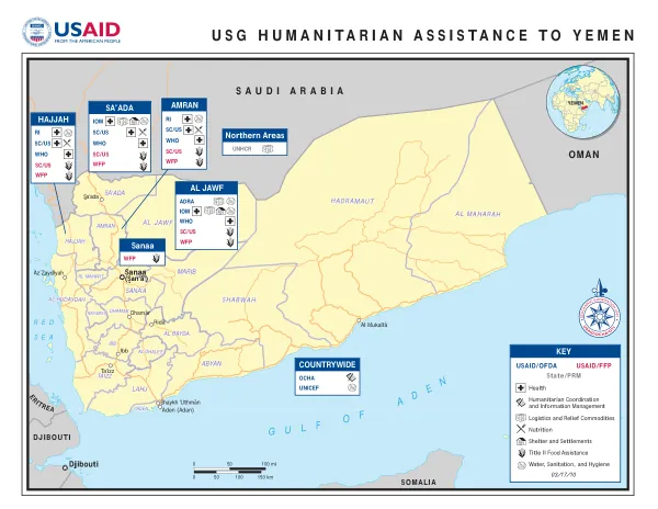 USAID/OFDA Yemen Program Map 3/17/2011