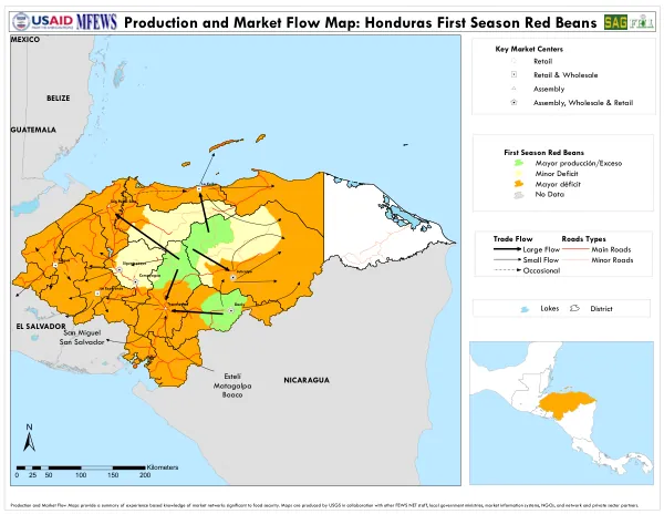 Production and Market Flow Map: Honduras First Season Red Beans