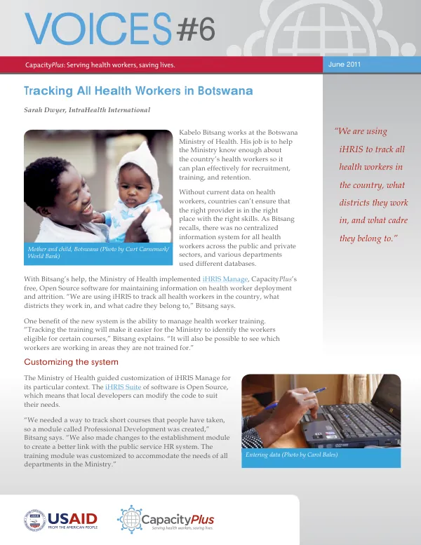 Tracking All Health Workers in Botswana