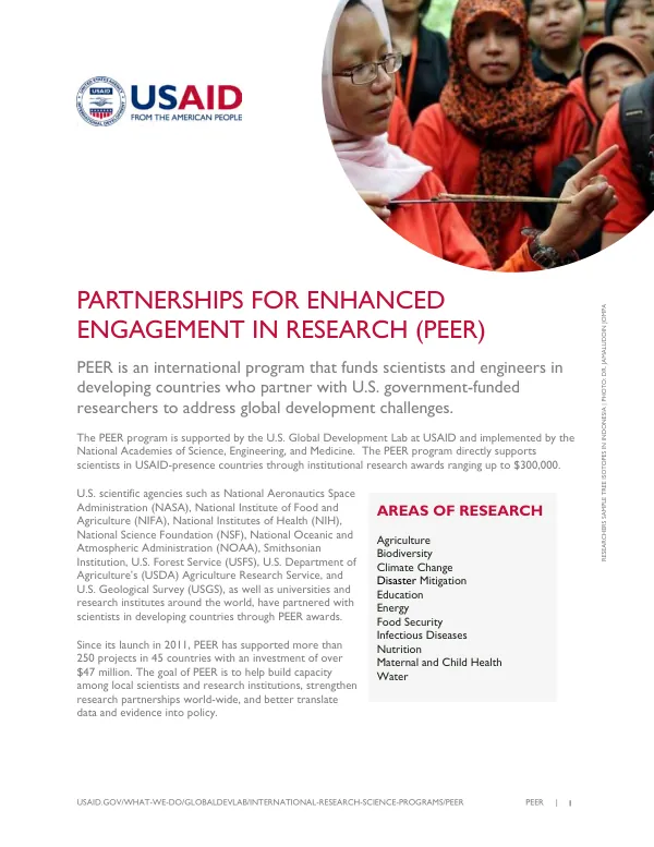 Partnerships for Enhanced Engagement in Research (PEER)