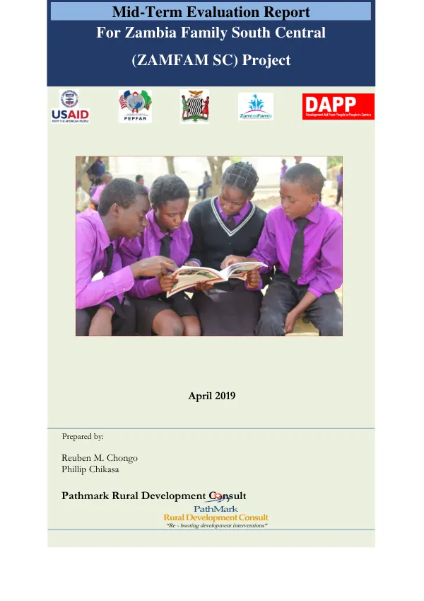 Mid-term evaluation report for Zambia Family south central (ZAMFAM SC) project