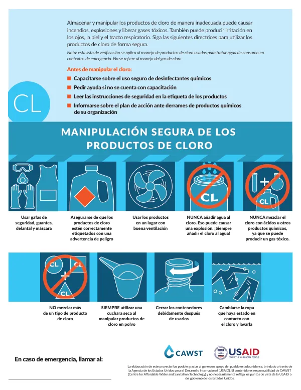 MANIPULACIÓN SEGURA DE LOS PRODUCTOS DE CLORO