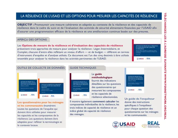 Options de mesure de la résilience et d’évaluation des capacités de résilience