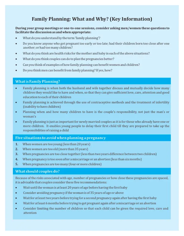 Family Planning: What and Why?