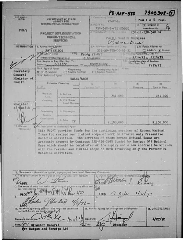 Public Health Services Contract