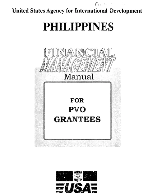 Manual for General Accounting System for USAID Grant Funds