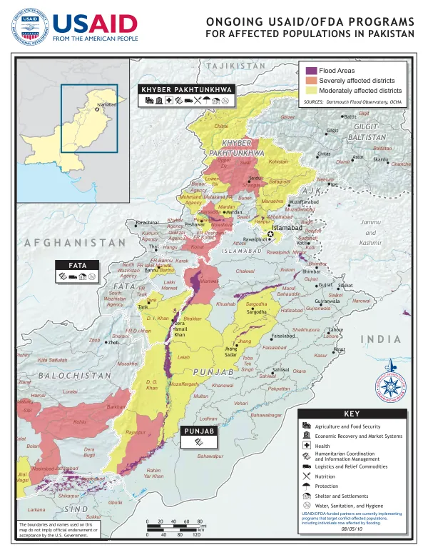 Pakistan Floods Program Map