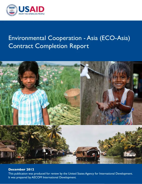 Environmental cooperation - Asia (ECO-Asia) contract completion report