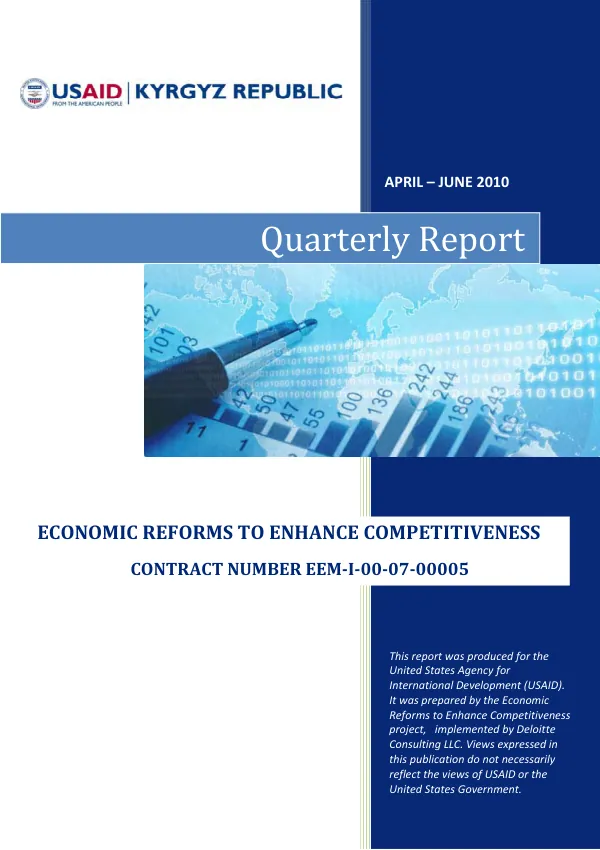 Quarterly Report: Economic Reforms to Enhance Competitiveness