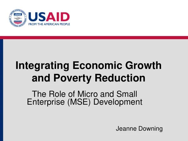 Integrating Economic Growth and Poverty Reduction