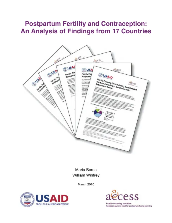 Postpartum Fertility and Contraception: An Analysis of Findings from 17 Countries