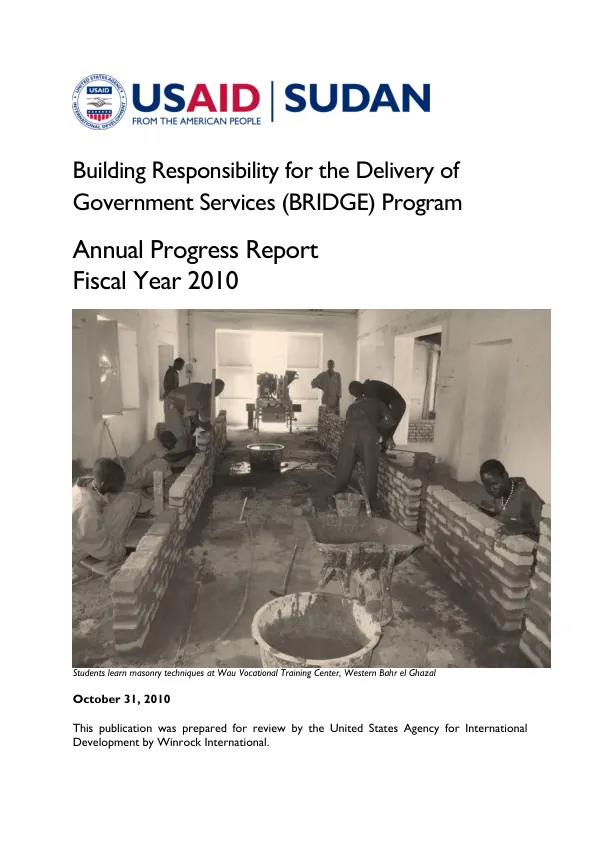 Sudan BRIDGE FY10 Annual Report