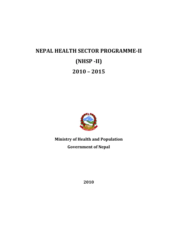 Nepal Health Sector Programme-II (NHSP-II)