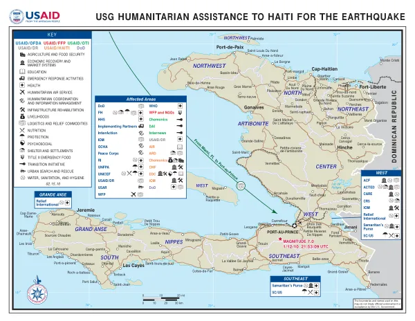 USG Humanitarian Assistance to Haiti for the Earthquake