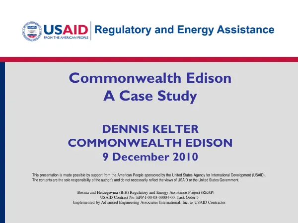 Commonwealth Edison A Case Study