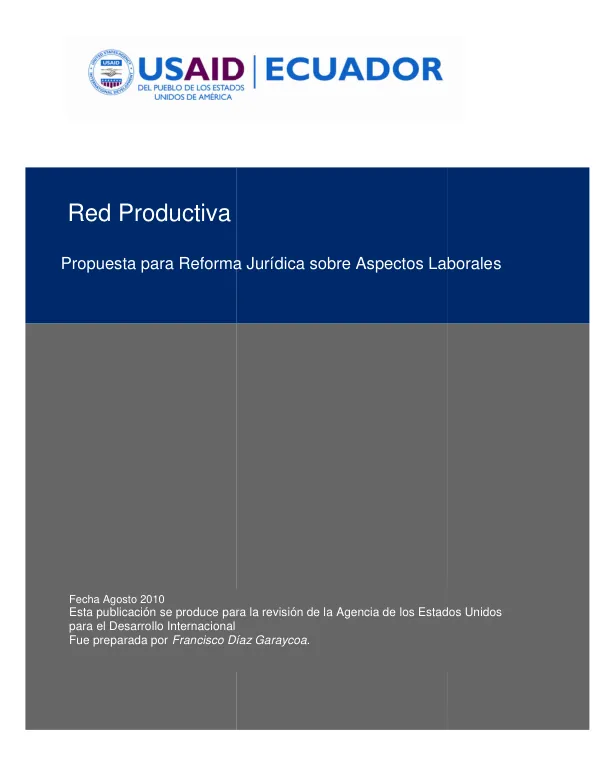Red Productiva Propuesta para Reforma